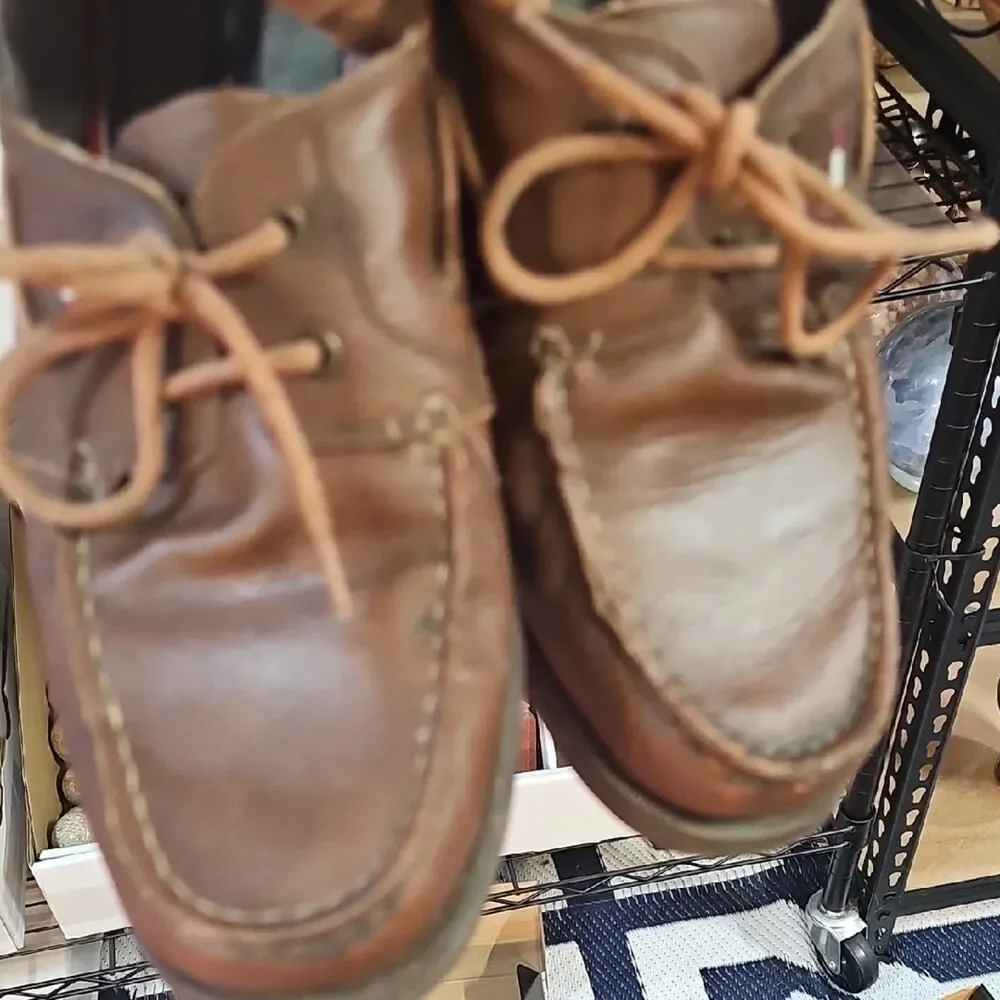 Tommy Hilfiger Brown Leather Boat Shoes